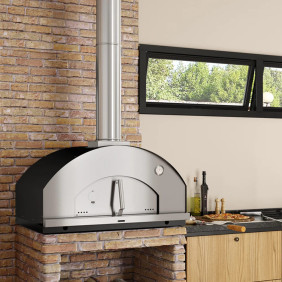 FORNO DE PIZZA A LENHA GOURMET NAPOLI 810IN - GRANDE PRETO