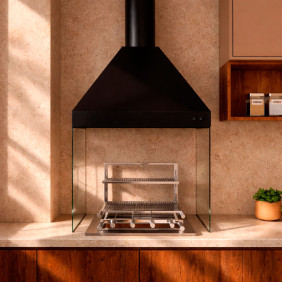 Kit Gourmet Galvanizada Preta Capa Quadrada